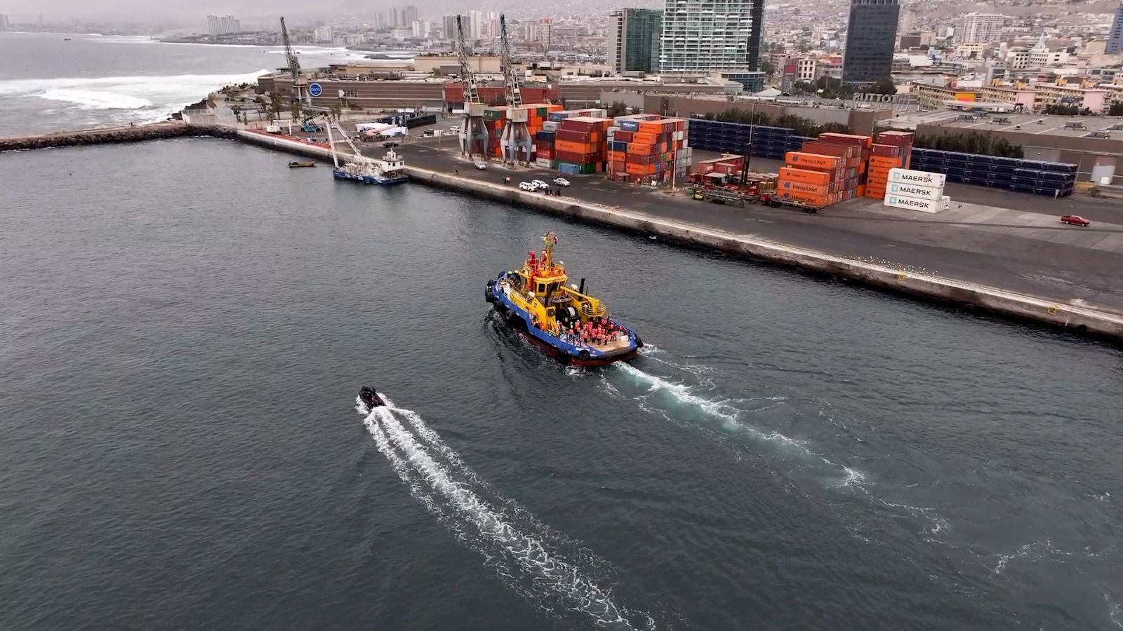 AGUNSA participó en la ceremonia de Primera Piedra de la ampliación del Molo de Abrigo de Puerto Antofagasta